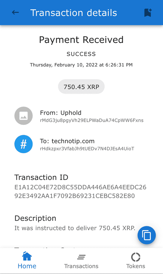 Transaction Details